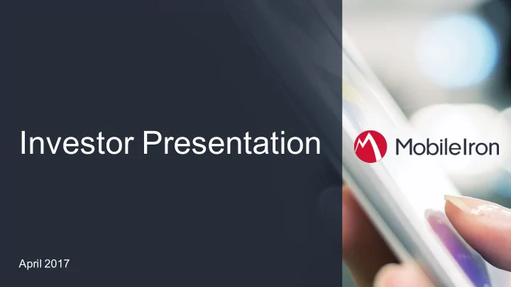 investor presentation