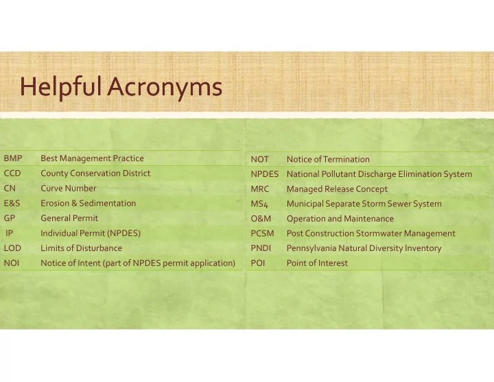 helpful acronyms helpful acronyms