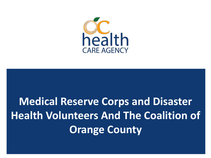 health volunteers and the coalition of