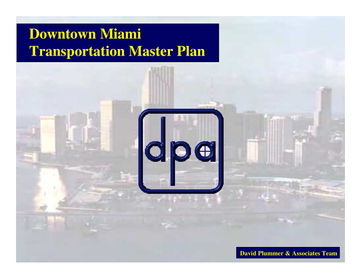 downtown miami transportation master plan