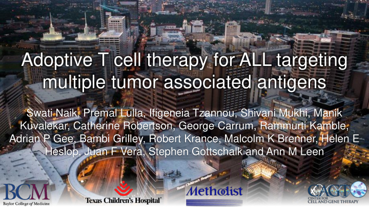 multiple tumor associated antigens
