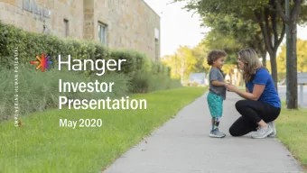 Investor  Presentation  May 2020  Cautionary Note  Forward Looking Statements  E M P O W E R I N G