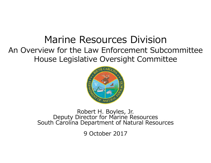 marine resources division
