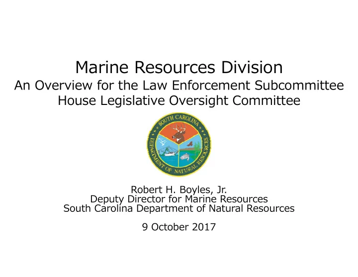 marine resources division