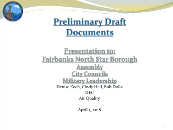 Denise Koch, Cindy Heil, Bob Dulla  DEC  Air Quality  April 3, 2018  1  How did we get here?