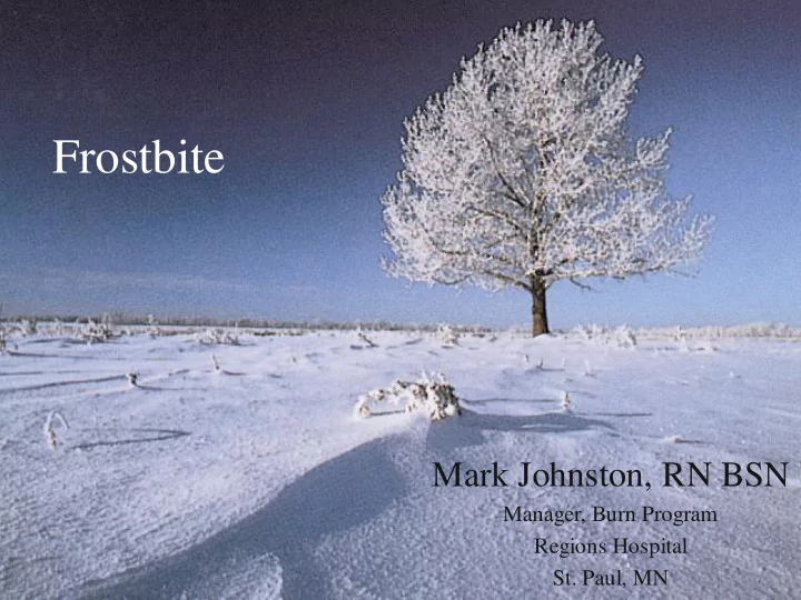 frostbite