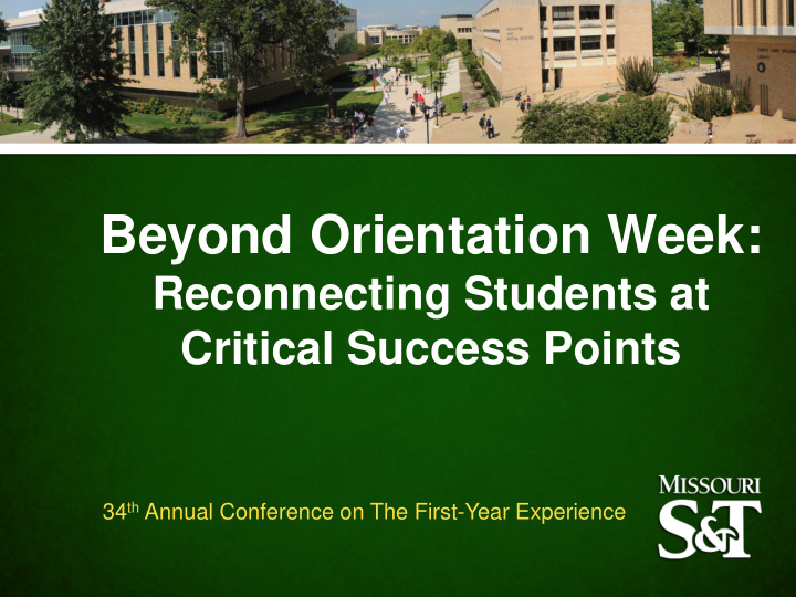 beyond orientation week