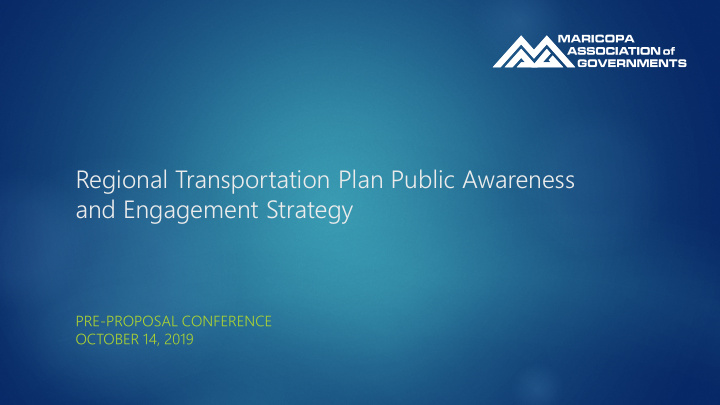 regional transportation plan public awareness and