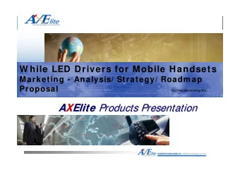 AX  XElite Elite Products Presentation  Products Presentation  A  Major Segments Display by AXElite