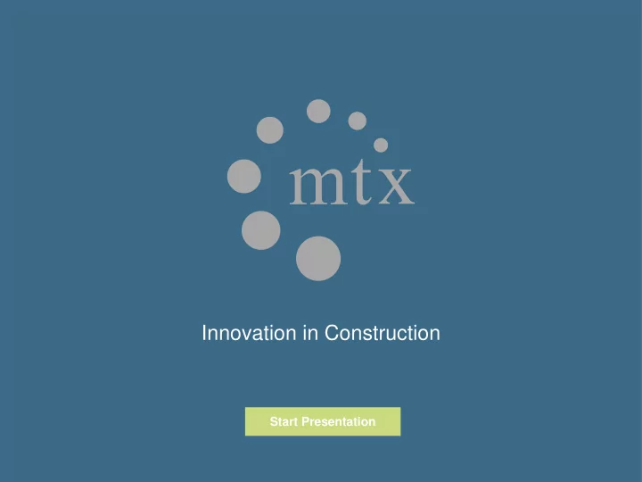 innovation in construction