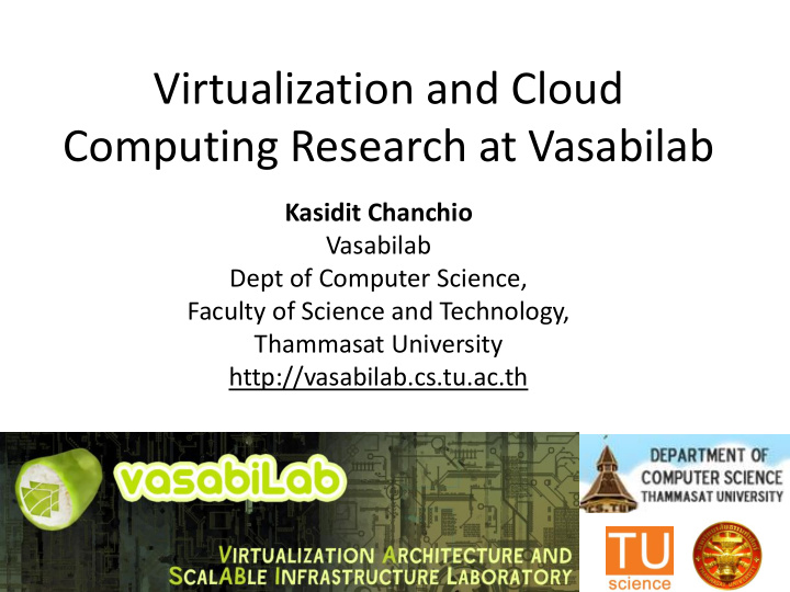 computing research at vasabilab