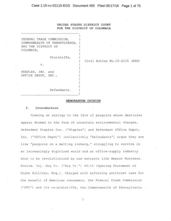 ability to service the entire country ... WB Mason is a regional suppl ier that targets its