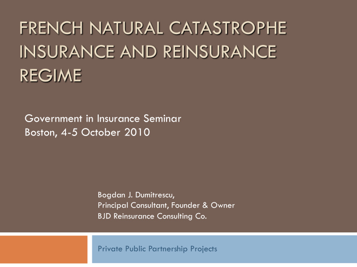 french natural catastrophe insurance and reinsurance