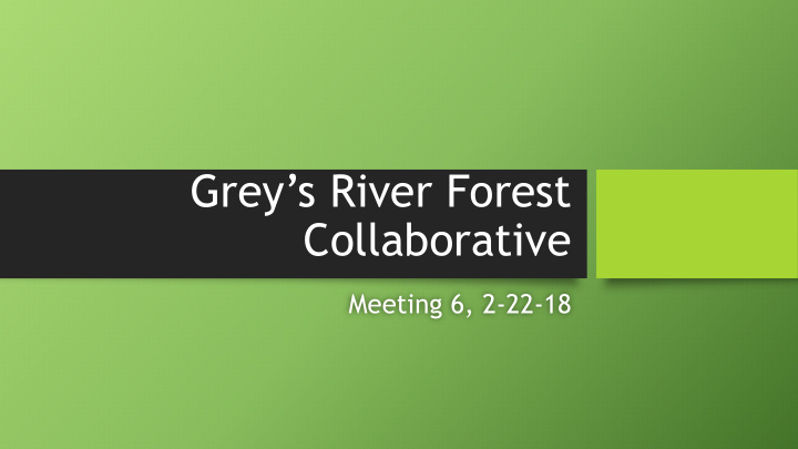 grey s river forest collaborative