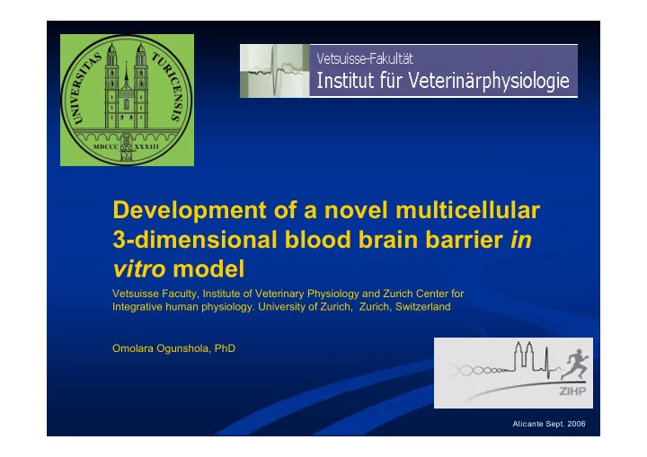 development of a novel multicellular 3 dimensional blood