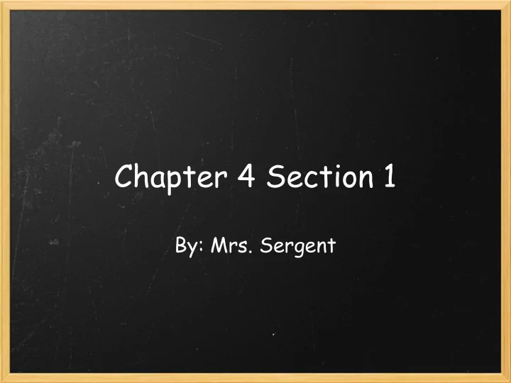 chapter 4 section 1