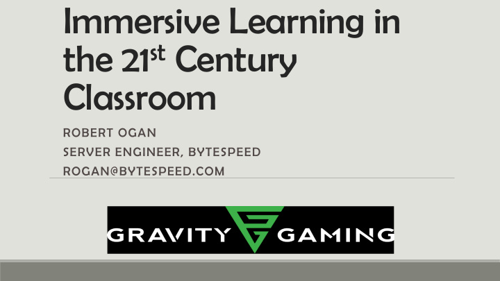 immersive learning in