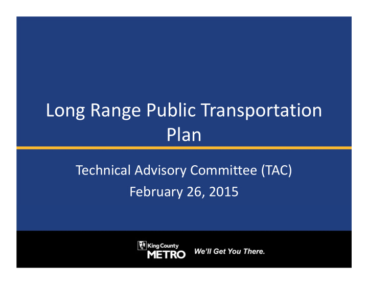 long range public transportation plan