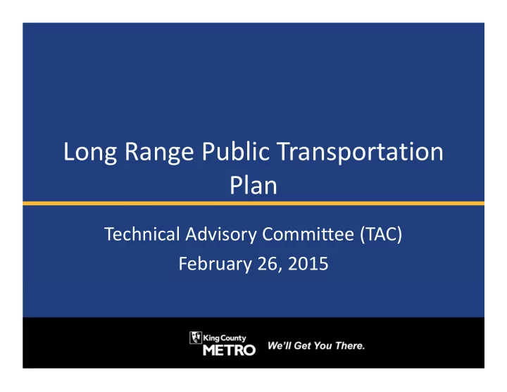 long range public transportation plan