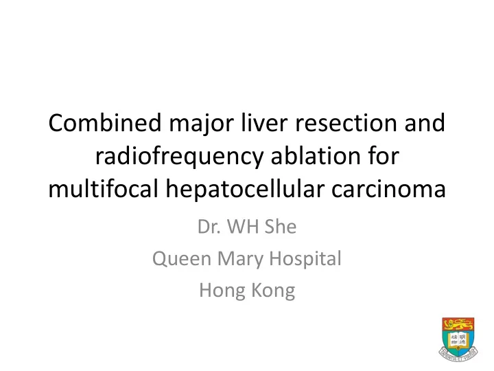 multifocal hepatocellular carcinoma