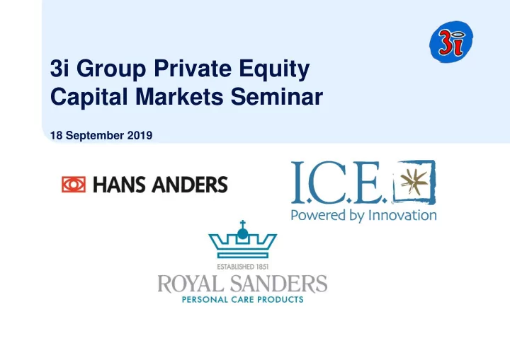 3i group private equity