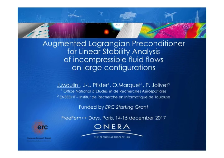 augmented lagrangian preconditioner for linear stability