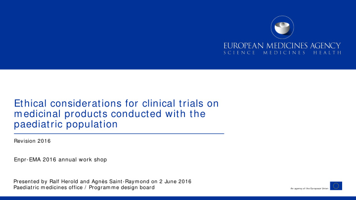 ethical considerations for clinical trials on medicinal