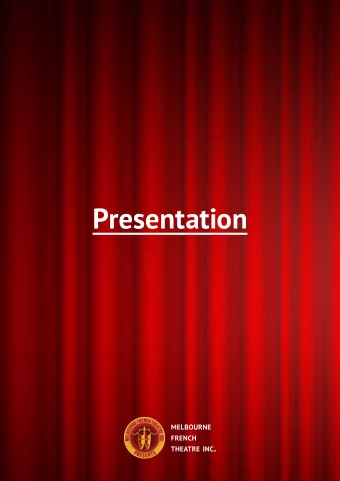 Presentation  AIMS  A unique Australian theatre company  Une troupe de thtre australienne  MFT