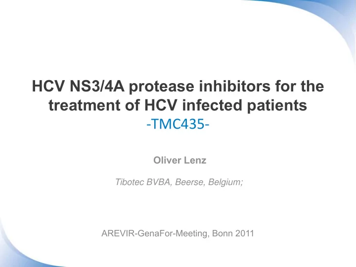 hcv ns3 4a protease inhibitors for the treatment of hcv