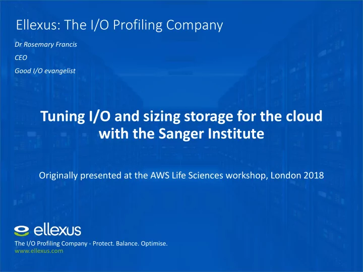 with the sanger institute