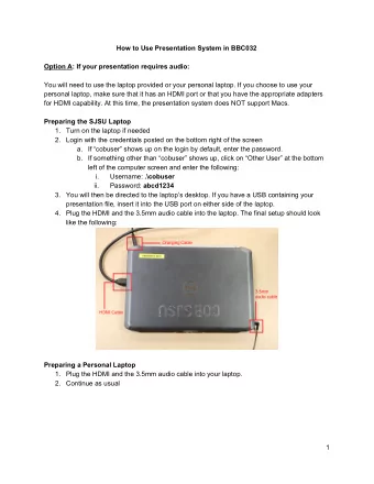 How   to   Use   Presentation   System   in   BBC032 Option