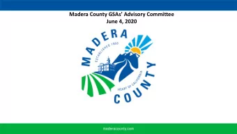 June 4, 2020  Agenda  County GSAs Advisory Committee  June 4, 2020  Guidelines for Zoom Webinar