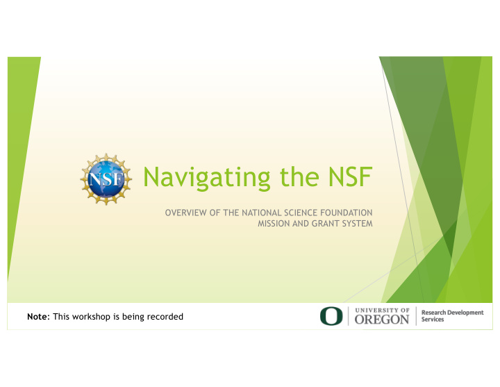 navigating the nsf