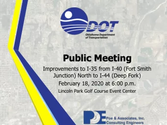 Public Meeting  Improvements to I-35 from I-40 (Fort Smith  Junction) North to I-44 (Deep Fork)