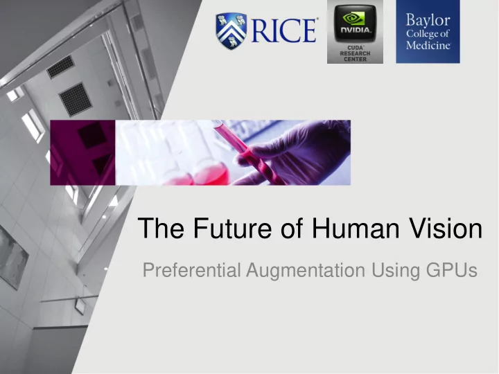 the future of human vision