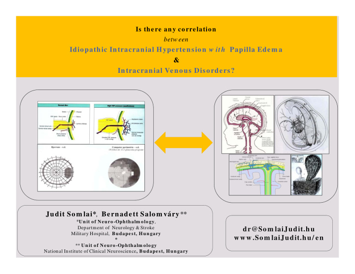 idiopathic intracranial hypertension w ith papilla edem a