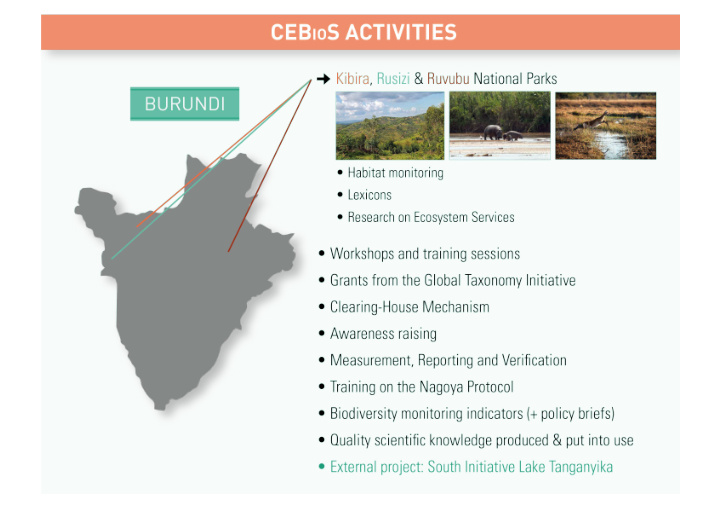 ecosystem services in burundi s protected areas