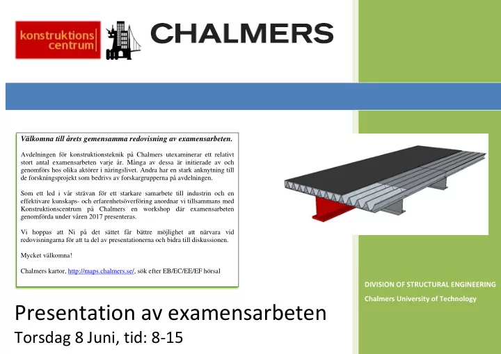 presentation av examensarbeten