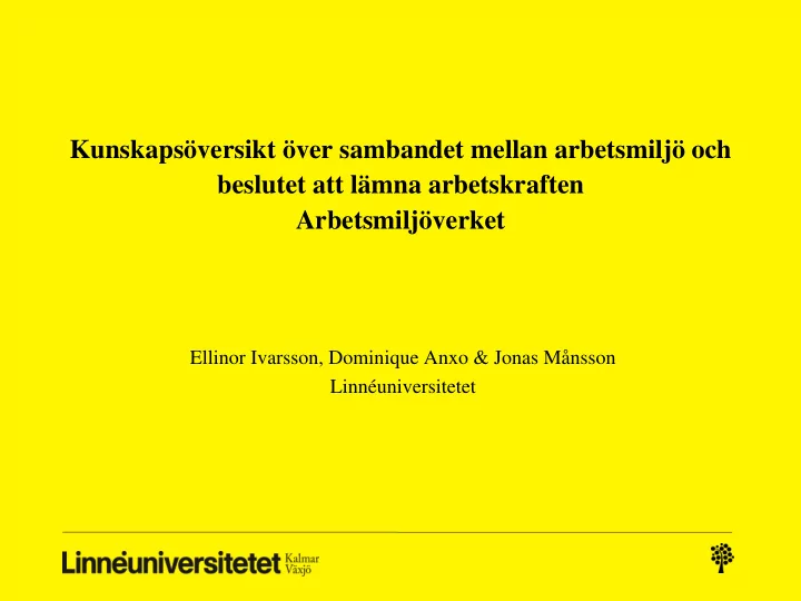 arbetsmilj verket