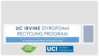 RECYCLING PROGRAM  B A I L E Y  K I N S O L V I N G  &amp;  M E A G A N  B R O W N I N G  UCI