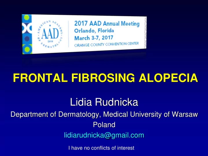 frontal fibrosing alopecia