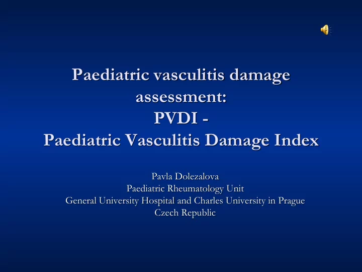 paediatric vasculitis damage