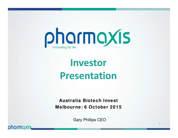 investor presentation
