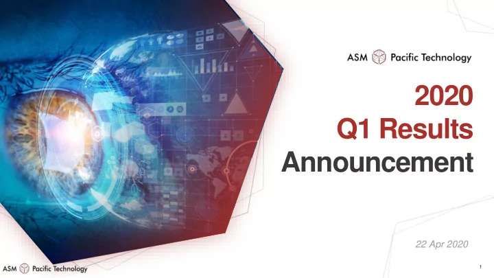 2020 q1 results announcement