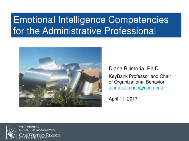 emotional intelligence competencies for the