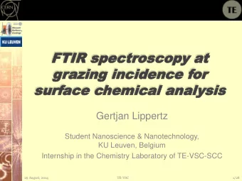 surf  surface c  ace chemica  hemical  l anal  analys  ysis  is  Gertjan Lippertz  Student