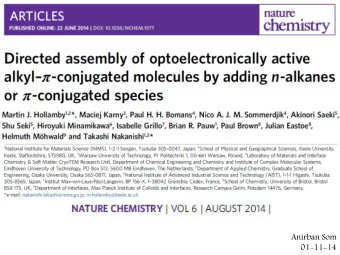 Anirban Som  01-11-14  In  Intro  rodu  duction  on  Supramolecular chemistry generates complex