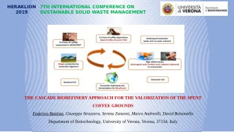 HERAKLION  7TH INTERNATIONAL CONFERENCE ON  2019  SUSTAINABLE SOLID WASTE MANAGEMENT  THE CASCADE