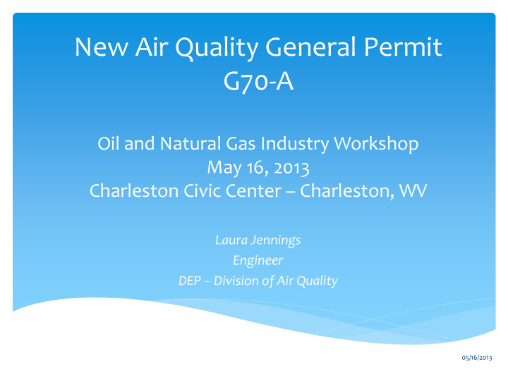 new air quality general permit g70 a