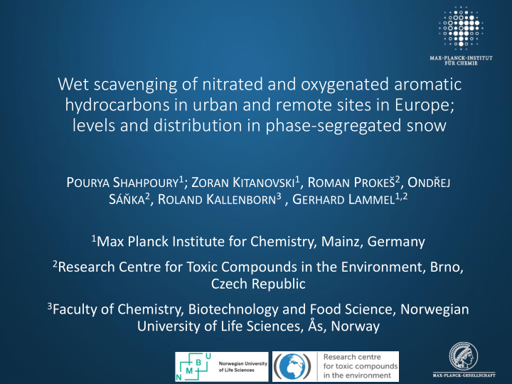 wet scavenging of nitrated and oxygenated aromatic